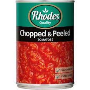 RHODES TOMATOES CHOPPED&PEELED 410GR