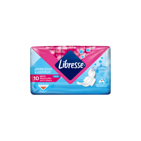 LIBRESSE MAXI PADS C/F NORM SCENTED 10EA