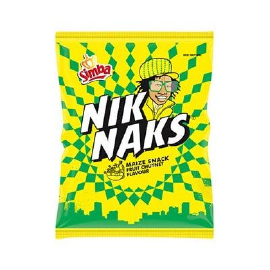 SIMBA NIKNAKS MAIZE S/F CHUTN FLAV 135GR